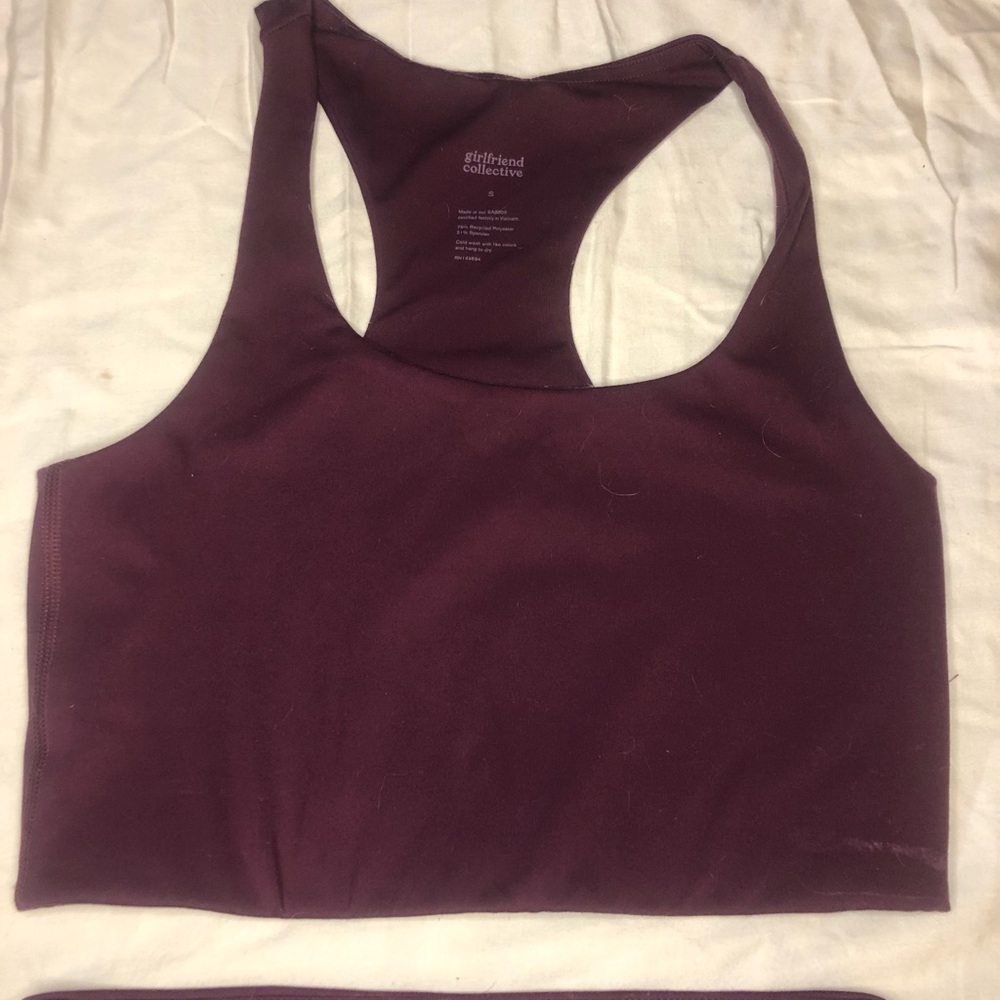 Girlfriend Collective Paloma Bra in plum